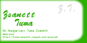 zsanett tuma business card